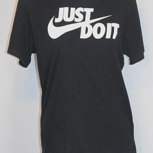 THE NIKE TEE, Classic JDI Black JUST DO IT, Swoosh Logo size men's M